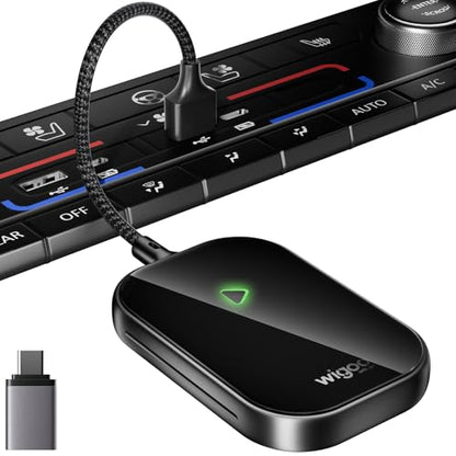 Wigoo 2026 Upgraded Wireless CarPlay Adapter [Plug & Play, 10s Auto Connect] Converts Wired to Wireless CarPlay, No Latency, for Cars from 2015+, for iPhone iOS 10+, Not for Tesla & Android, Black - color: Black