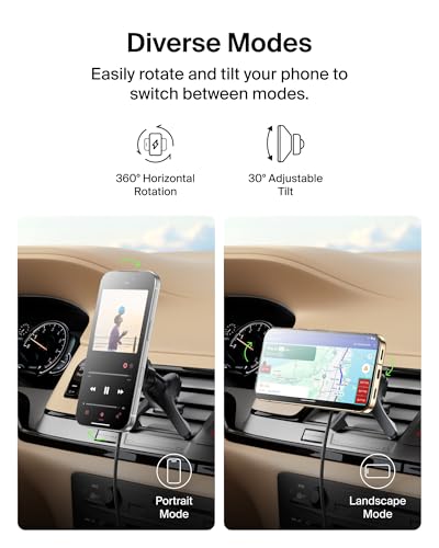 Belkin Qi2 15W Magnetic Wireless Vent Mount, Fast Charging Car Charger - style: Vent Mount