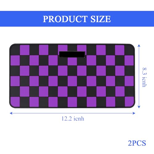 Wuyaoyao 2PCS Car Dashboard Anti Slip Mat, 12.2"×8.3" Non-Slip Dashboard Sticky Pad, PVC Car Dash Gripping Mat, Multifunctional Auto Grip Mat for Phones Sunglasses Keys Electronic Devices (Purple) - color: Purple