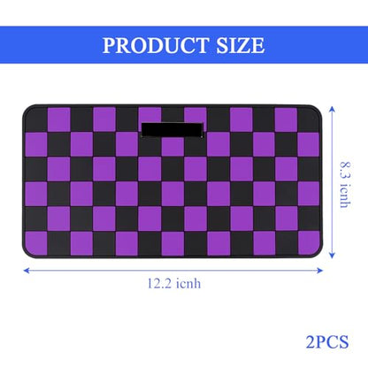 Wuyaoyao 2PCS Car Dashboard Anti Slip Mat, 12.2"×8.3" Non-Slip Dashboard Sticky Pad, PVC Car Dash Gripping Mat, Multifunctional Auto Grip Mat for Phones Sunglasses Keys Electronic Devices (Purple) - color: Purple