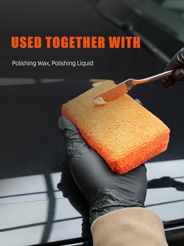 Microfiber Applicator Pad, SPTA Premium Microfiber Sponge and Cleaning Pads,Ultra-Soft, Safe for Sealants, Tire Dressings, Interior and Exterior Detailing, Car, Truck, SUV, RV, Motorcyle Care,10 Pack