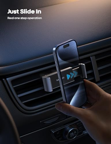 Lamicall Car Vent Phone Mount Two Grips Design Phone Holders for Your Car - color: NEW Upgraded - Gray