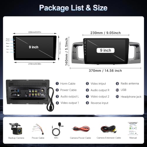 Leadfan Linux Car Radio for Toyota Corolla (Non JBL) 2003-2008