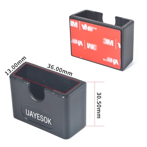 UAYESOK Adhesive Two-Way Radio & Speaker Mic Vehicle Clip Holder - style: 1 Pack