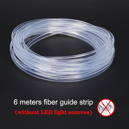 Fiber Optic Waterproof Car Side Glow LED Illumination Optic Fiber Band Car Interior Atmosphere Neon Cold Lights 6 Meters (19.69ft) - size: 6 Meters (19.69ft)