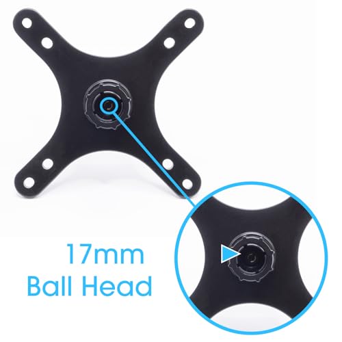 Kado Portable Monitor Stand Adapter 17mm Ball Head to 100x100mm 75x75mm - style: Black with Ball Head