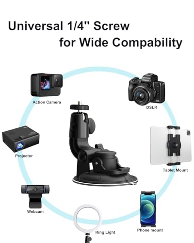 Windshield Car Tablet Mount, Heavy Duty Dashboard Tablet Holder
