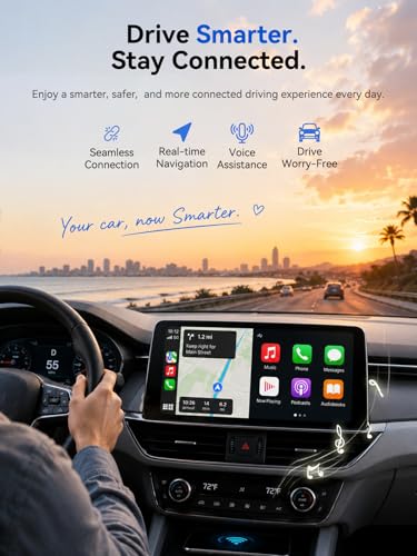 Wireless CarPlay Adapter & Android Auto Adapter, Ultra Mini - color: Black & Silver