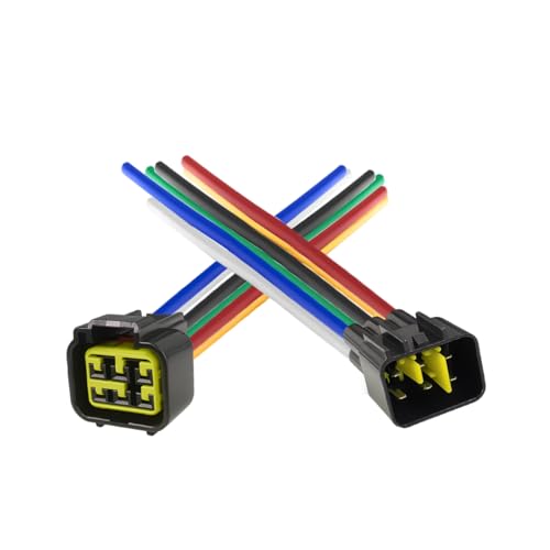 4 Pin Car Waterproof Connector, Vehicle Male and Female Electrical Way Wire Connector, Automotive Wire Connection Harness Pigtail Accessories, Universal for Truck RV SUV - size: 6 Pin
