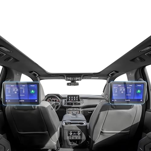Karltys Upgrade 2 Pack 2021~2025 2026 GMC Yukon Denali/Chevy Tahoe/Suburban Screen Protector Accessories 12.6-Inch [No Glare & Fingerprint] for Rear Seat Media Display Protector Tempered Glass - size: 2021-2025 2026 GMC Yukon/Chevy Tahoe/Suburban