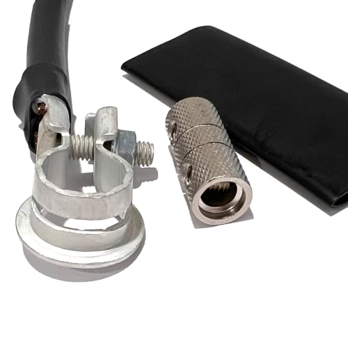 EDS 926-4014 9264014 4 AWG NEGATIVE Battery terminal Connector Kit - 16mm crimp clamp pigtail & splice kit and heat shrink. USA Made OE Replacment for Toyota Nissan Ford Hyundai Mazda etc vehicles - size: 4 AWG