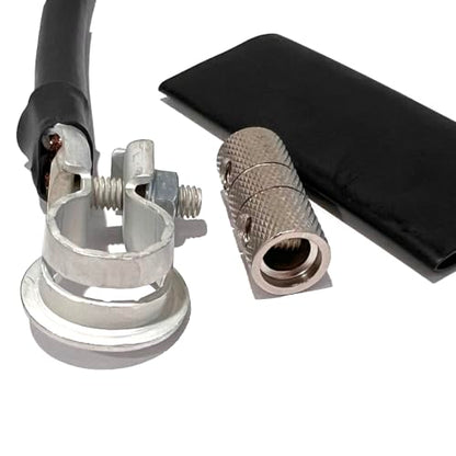EDS 926-4014 9264014 4 AWG NEGATIVE Battery terminal Connector Kit - 16mm crimp clamp pigtail & splice kit and heat shrink. USA Made OE Replacment for Toyota Nissan Ford Hyundai Mazda etc vehicles - size: 4 AWG