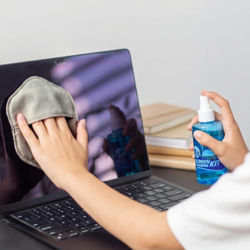 3 Pack Microfiber Screen Cleaner Kit Car Screen Cleaner Spray Laptop Polishing Cloth for Electronics Car Fish Finder Keyboards Eye Glasses Camera Lens Wipes