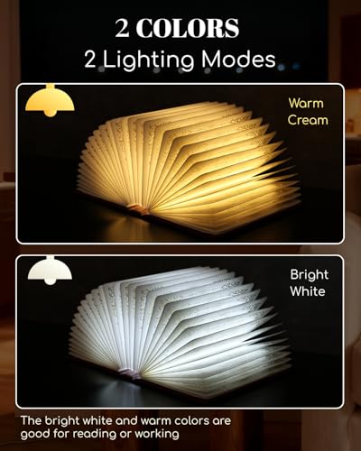 Book Light with Bible Verse, Foldable Paper Desk Lamp for Home Decor, Birthday Gifts for Christians，Book Lovers,Mom and Father