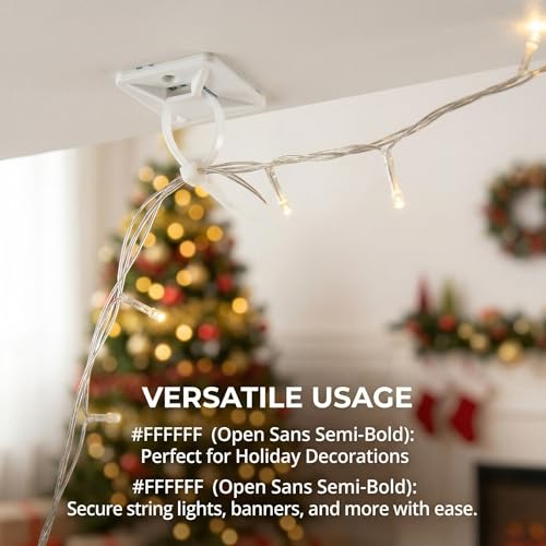 100 PCS 1" Adhesive Cable Tie Mounts – Strong Sticky Back Nylon Wire Holders for Cable Management in Home, Office, Car & Christmas Lights (White-100) - color: White-100pack