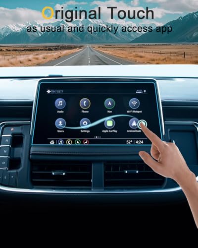 3 Pack Screen Protector for Chevry Tahoe 2021-2024 Accessories - size: For Tahoe Suburban 10.2" navi + 12.6" rear