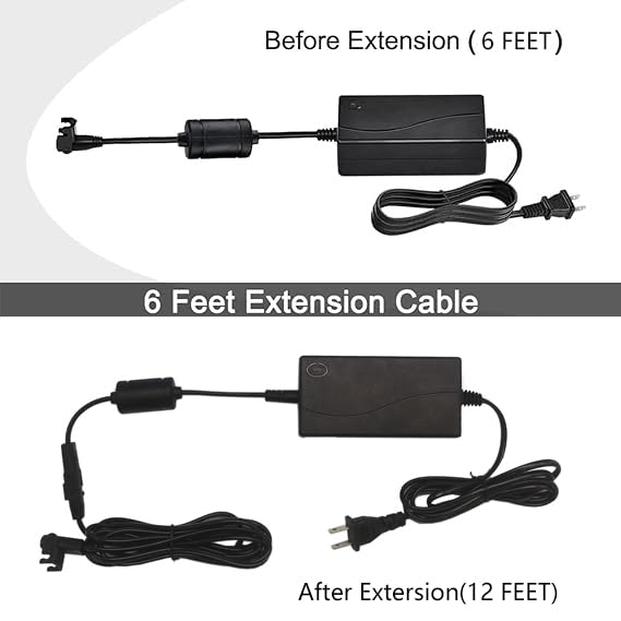 Universal Power Cord for Recliner Chair - 2-Pin Recliner Power Supply with L Shape Extension Cable Cord for Lift Chair, Recliner Sofa, Recliner Couch, Compatible with Most Makes & Models...