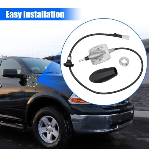 Radio Antenna Base Assembly Cable with Adapter Cover Compatible with Dodge Ram 1500 2500 3500 4500 5500 2009-2021 Replace ‎5064394AG 5064395AE 5064394AH
