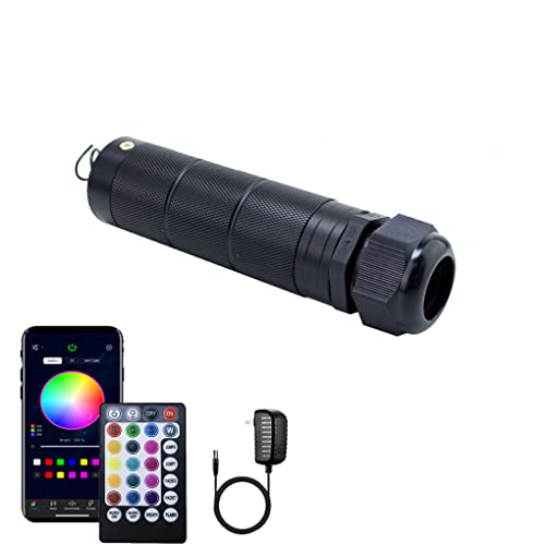 AZIMOM Bluetooth/RF Control 6W Car Use Sound Activated Fiber Optic Light Box Engine Music Sensor Mode RGBW Starlight Engine Driver for Car Indoor Star Lighting Decoration - size: 6W