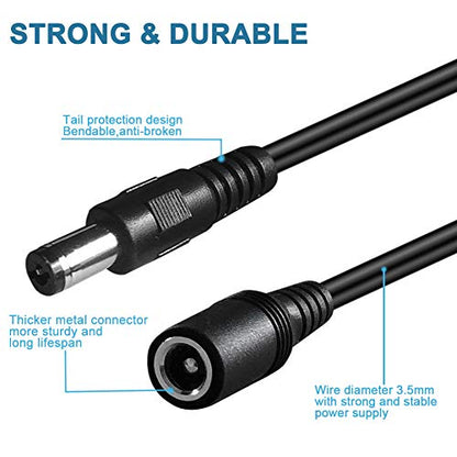 Dc Power Extension Cable,5.5mm x 2.1mm 12v Extension Cord 6FT Security Camera Cable DC Male to Female Extender Wire for CCTV IP Indoor Camera Dvr Standalone LED Strip,DC Supply Adapter - size: 6FT