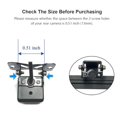 VOONOA Car Rear Camera License Plate Bracket with Screws Kit, Universal Rust-Proof Backup Camera Mount Accessories Installation Holder for Reverse Mirror Dash Cam