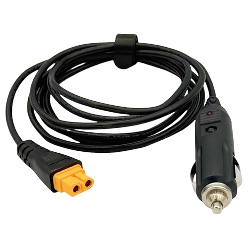 Car Charging Cable, 12/24V Car Cigarette Lighter to XT60 Solar Power Station DC Extension Cable for BLUETTI AC2A, AC70, EB55, Anker 757 767, ECOFLOW Delta/River 2