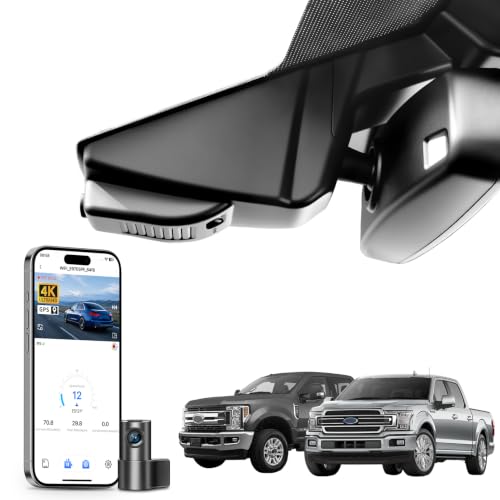 Mangoal Front 4K Rear 1080P Dash Cam for F150 2015-2020 F250-F450 2017-2019 - style: Model C Front and Rear