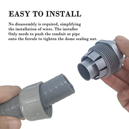Liquid-Tight Conduit - 3/4inch 25 Foot Flexible Non Metallic Liquid Tight Electrical Conduit Kit, With 4 Straight and 3 90-Degree Conduit Connector Fittings.3/4" Dia - size: 3/4inch 25Ft