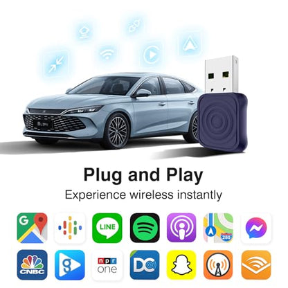 CarlinKit MiNi Ultra Wireless CarPlay & Android Auto Adapter, Plug & Play