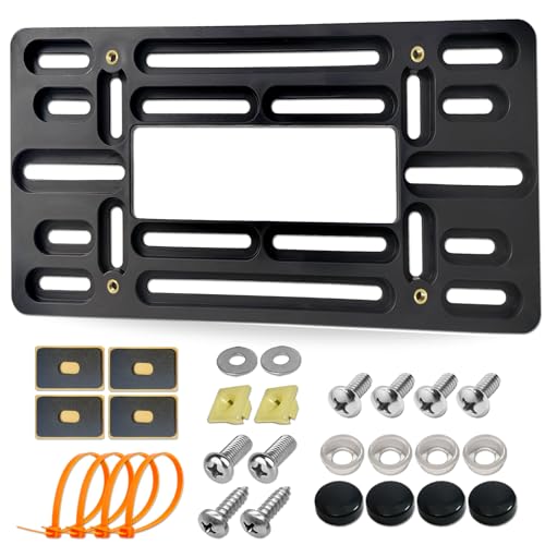 ZXFOOG Front License Plate Holder Bracket, Front Plate Mounting Kit - color: Plastic Bracket