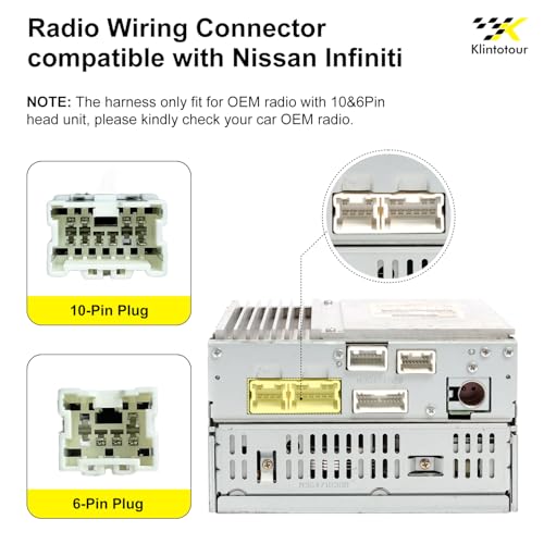 Aftermarket Radio Wiring Harness Compatible with Nissan 1995-2013/Infiniti 1997-2012, Universal ISO Car Stereo Adapter Fits for FX35 FX45 G20 I30 Q45 QX4 QX56