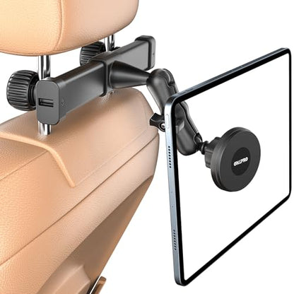 OHLPRO Tablet Holder for Car Headrest,360°Adjustable Magnetic Tablet Mount for Car Backseat,Gifts Road Trip Essentials for Kids,Fits for 4.7-17" Device Like iPad Pro, Air, Mini, Galaxy, Fire - size: 4.7-17" Device