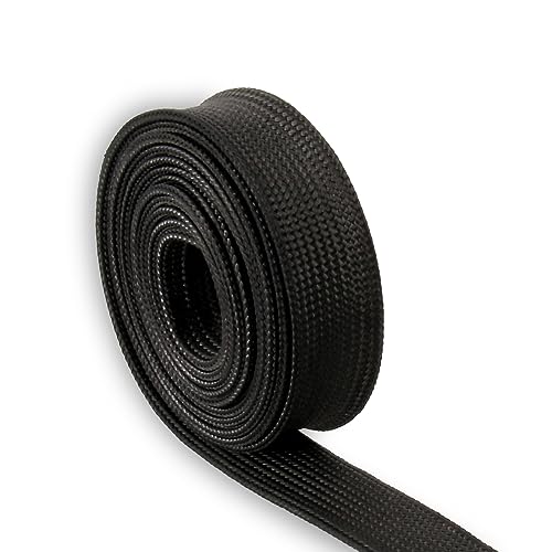 Fiberglass Heat Shield Sleeve Adjustable Hose Heat Spark Plug Wire High Temp(5 Feet-0.5''Inch/13MM) For Exhaust Insulation Thermal Wrap Roll Car Brake Line Cable Protection Tape Black - size: 1/2''X 5'