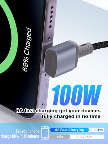 YACSEJAO 100W Short 90 Degree USB C to USB C Cable 5.9inch - style: Side to Right Angle
