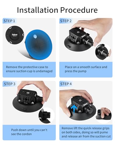 4.6" Suction Cup Mount & Butterfly Gimbal,Mount on Car Windshield or Window - size: Manual