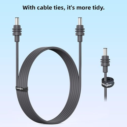 Starlink Mini Power Cable 10FT/3M, DC5521 Male to Male, Waterproof Mating — Replacement Starlink Mini DC Power Cable - color: Gray, size: 10FT