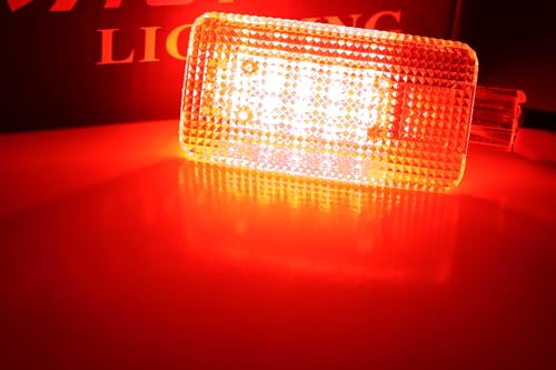 iJDMTOY Super Bright 2W High Power Brilliant Red Full LED Trunk Cargo Area Light Assembly Compatible With Lexus, Compatible With Toyota, Powered by 20-SMD LED Diodes - style: Red