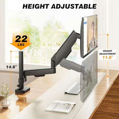 TVON Single Monitor Stand & Monitor Arm Desk Mount up to 35 Inches - size: Single Monitor Stand