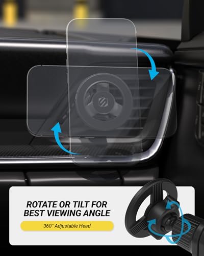 Scosche MagSafe Car Mount Vent, Phone Holders for Your Car with Strong Magnetic Hold and Secure Twist-Lock Vent Clip, Rotatable Car Phone Holder for iPhone 17 16 15 14, Includes Magnetic Ring, 2-Pack - size: 2 Pack