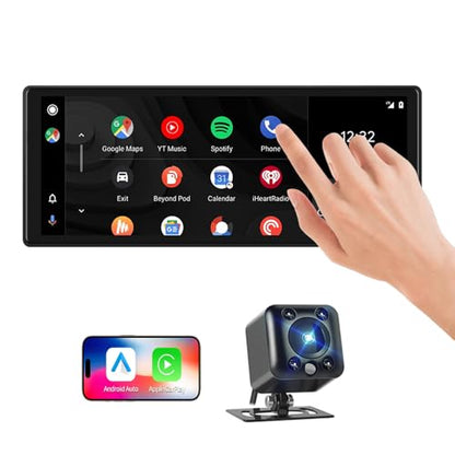 VSYSTO Car Stereo Wireless Carplay and Android Auto, 10.26" Touchscreen WiFi Truck Dash Cam with 2K Infrared Night Vision Lens Backup Camera for Semi Trailer Van Tractor RV, GPS Navigation (Black-B) - color: Black-B