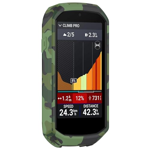Portable Electronic Device Cover for Garmin Edge 1050, Silicone Protective Case with Anti-Slip Design (Camouflag Green) - color: Camouflag Green
