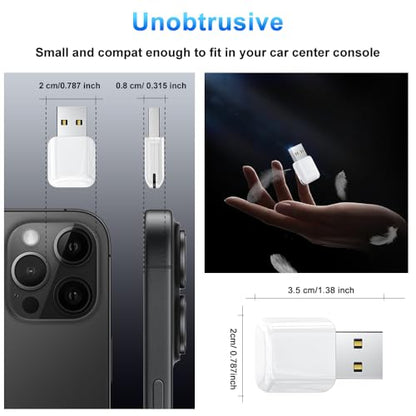 Apple Wireless CarPlay Adapter, MFi Certified CarPlay Dongle with USB/USB-C Port, Compact Design for Cars with Built-in Wired CarPlay, Wired CarPlay to Wireless for iPhone, Plug and Play