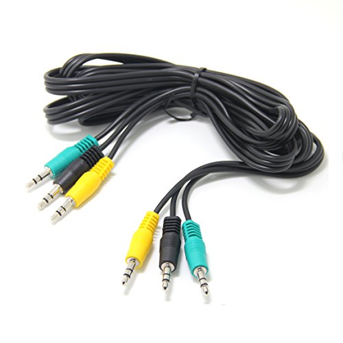 Ancable Replacement Audio Cable for 5.1 Channel, Logitech Computer Speakers 3.5mm 1/8 TRS Plug Male to Male 6ft Compatible with logitech z-5500, z-5450, z-5400, z-5300, z-906, z-680, x540