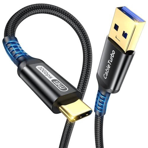 10Gbps Android Auto USB Cable, 4FT USB 3.1 Gen 2 Data Transfer & 3A Fast Charge USB A to USB C CarPlay Cable Braided Cord for iPhone 17/16/15, Galaxy S26/S25, SSD, Xbox/PS5, Tablet, Camera and More - size: 4FT