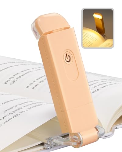 DEWENWILS USB Rechargeable Book Reading Light, Clip on Booklight Peach Fuzz - color: Peach Fuzz