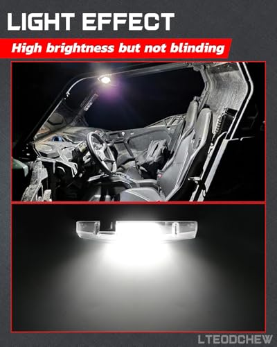 UTV Interior Dome Light with Switch, Universal Roll Bar Mount LED Light - color: White