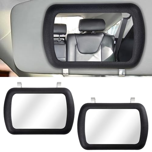 BFXM 2PCS Car Visor Mirror, Universal Clip-On Car Mirror Vanity - size: 2PCS