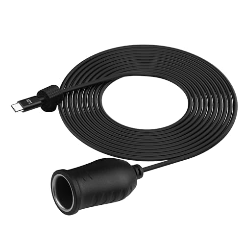 USB C to Cigarette Lighter Adapter Type-C Plug Charging Cable,Compatible with Dash Cam,GPS,Car LED Lights (15V Type-C Male to Cigarette Lighter Socket Charging Cable, 3M/9.84FT) - size: 3M/9.84FT, style: 15V Type-C Male to Cigarette Lighter Socket Chargin