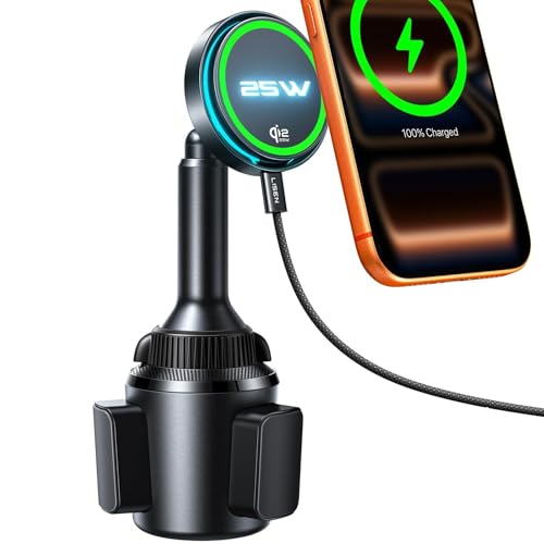 LISEN for Qi2.2 25W Cup Holder Phone Holder,Cooling Fan,95W Fast Adapter - color: Graphite