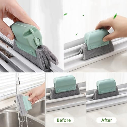 CRAFNEW 14Pcs Window Track Cleaning Tools, Groove Gap Cleaning Brush Kit